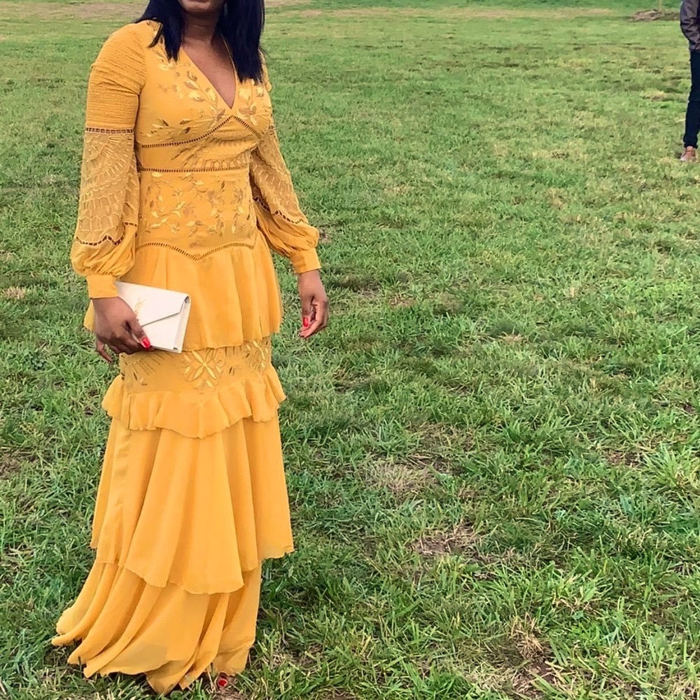 Mustard Formal dress - fall / autumn wedding guest